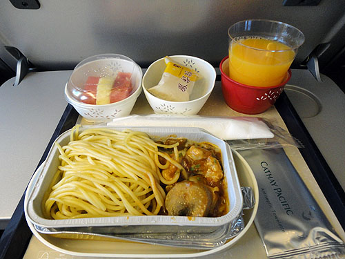 キャセイパシフィック航空 台北 関西 エコノミークラス 機内食ドットコム 機上の晩餐